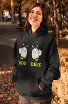 Rick & Rick Halloween Hoodie - S Hoodie -  Halloween Hoodie - Halloween Sweater - Dames Hoodie - Dames Sweater - Boo Bees - Funny Hoodie - Zwarte Hoodie