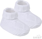 Soft Touch Babyslofjes De Luxe Chain Knit 0-6 Maanden Unisex (Off) White ABO14