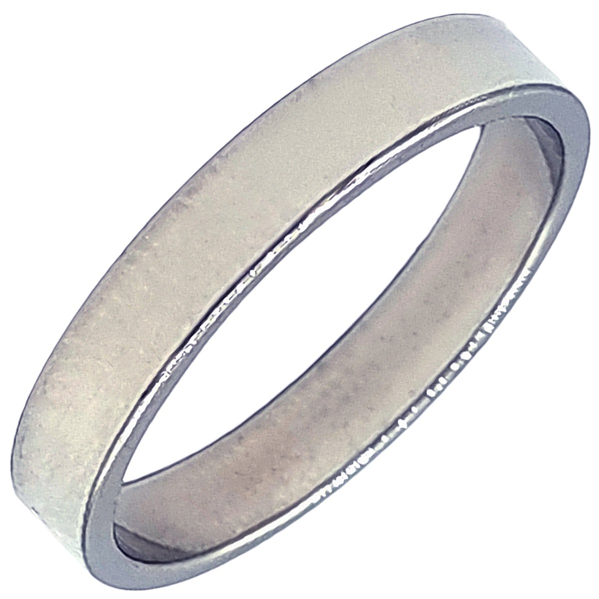 Tesoro Mio Michel – Stalen Ring – Man of Vrouw – Simpele Band Staal – 21 mm / Maat 66