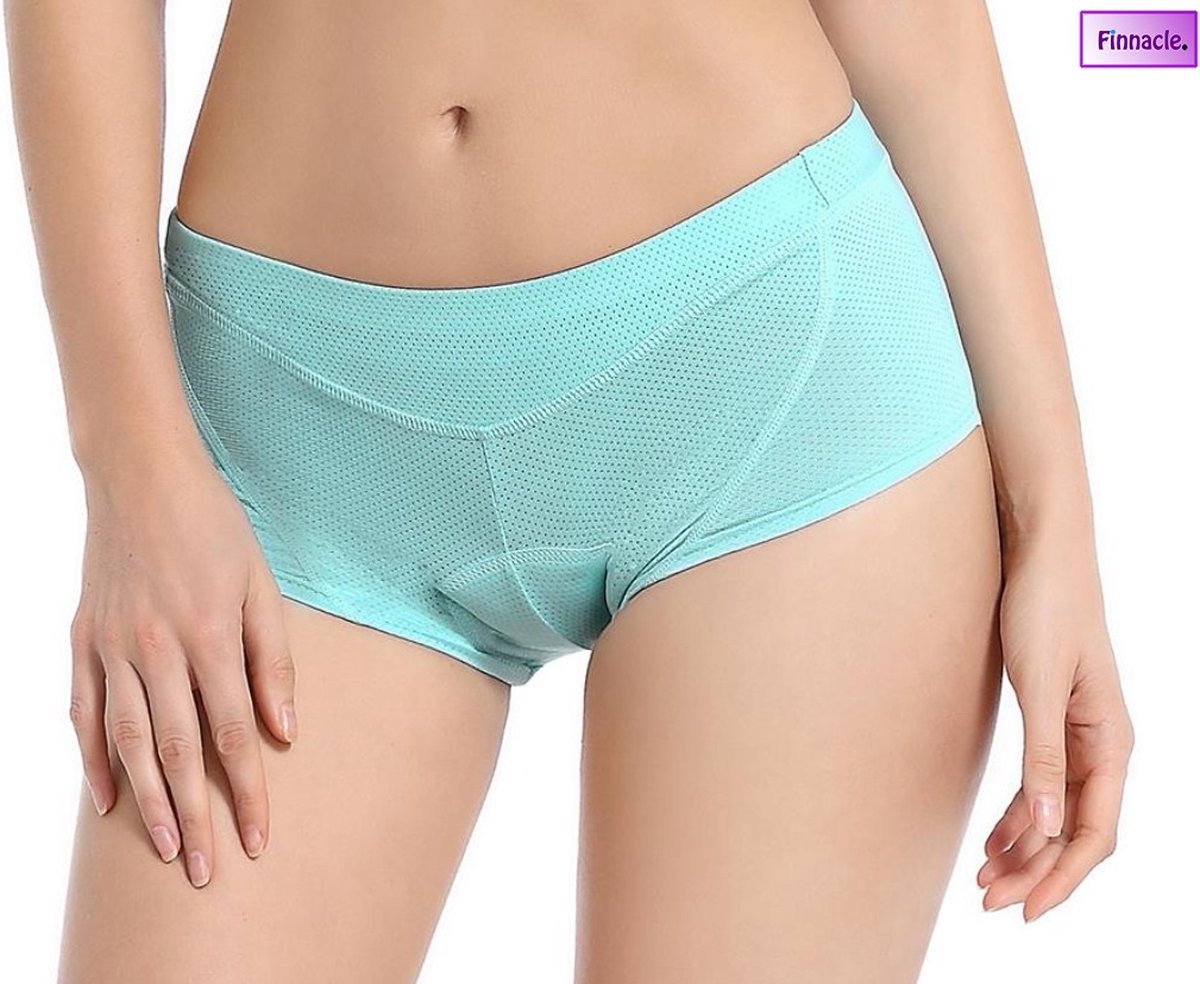 Finnacle - Fietsonderbroek Dames met Zeem - Fietsondergoed - Fietsonderbroek - Extra Zacht - XXL - Kleur Mintgroen