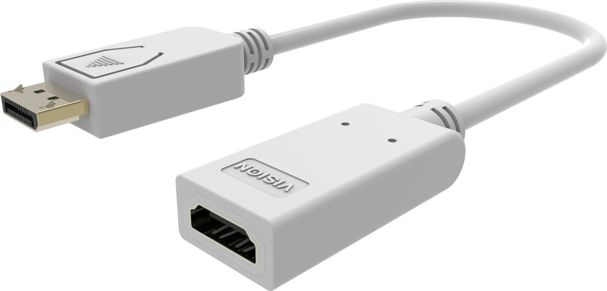 Vision TC-DPHDMI4K video kabel adapter HDMI Type A (Standaard) DisplayPort Wit