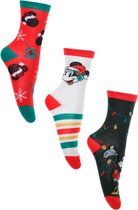 Minnie Mouse - Minnie Mouse kerstsokken - Dames - 3 paar - maat 36-38