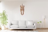 Warm - Geometrische Eenhoorn - Big - Wanddecoratie - Lasergesneden - Geometrische dieren en vormen - Houten dieren - Muurdecoratie - Line art - Wall art