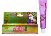 K-Veda - Jugnu White Ointment 10 gram - Acne crème - Puistjes - Jeuk - Uitslag - Gezicht - Reinigen - Antiseptisch - Hydrateren - Verzorgen - Nachtcrème - Mannen en Vrouwen - Natuurlijke ingrediënten - Ayurveda - India