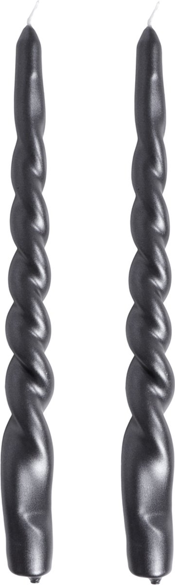 SENZA Twisted Dinerkaarsen Zwart /2