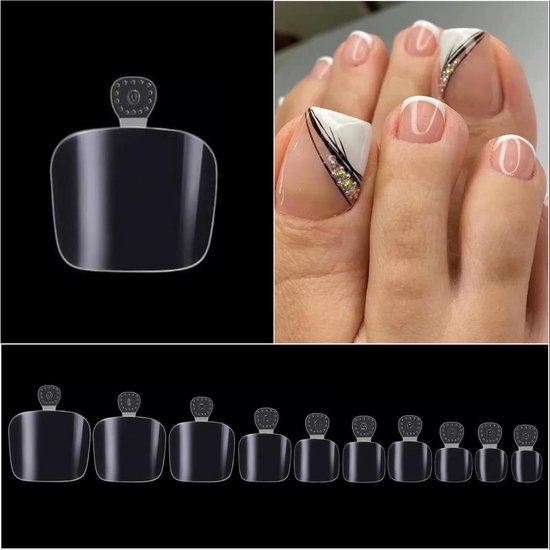 Goodbitz® - Nageltips - 500 stuks - Nageltips tenen - Nailtips toes -  Nepnagels tenen... | bol.com