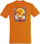 T-shirt Halloween Hondjes | Halloween kostuum kind dames heren | verkleedkleren meisje jongen | Oranje | maat XXL