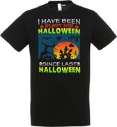 T-shirt kinderen Ready for Halloween | Halloween kostuum kind dames heren | verkleedkleren meisje jongen | Zwart | maat 116