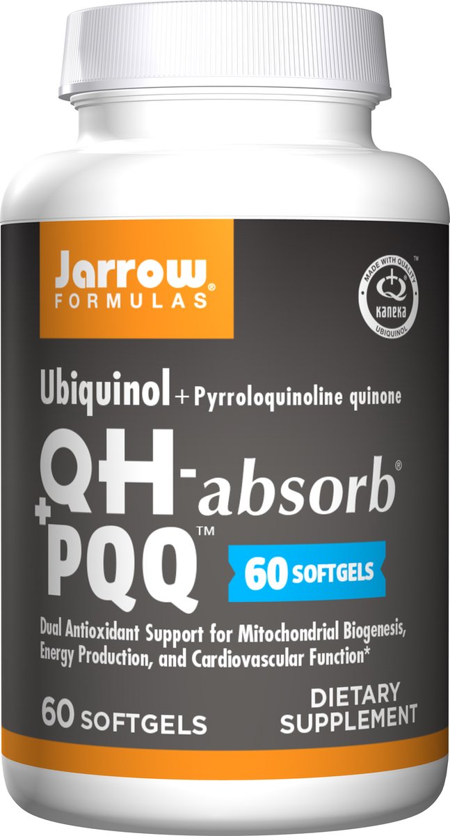 QH-absorb 100mg + PQQ 10mg 60 softgels - pyrroloquinoline quinone + ubiquinol | Jarrow Formulas