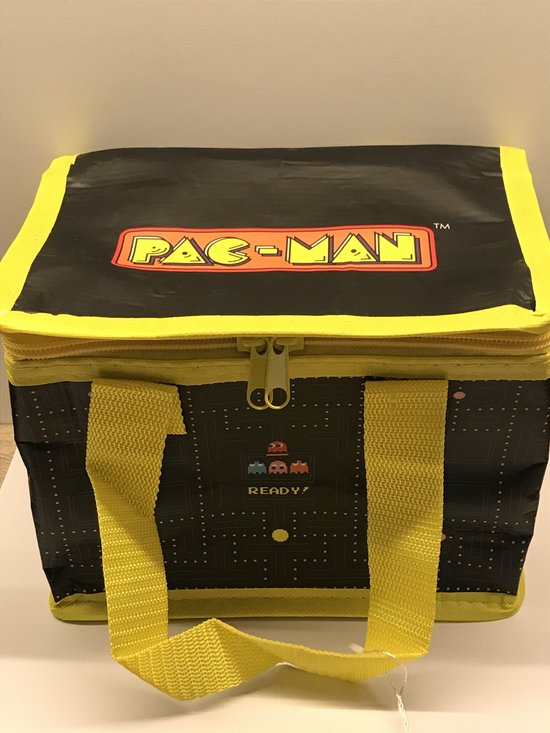 Kleine lunch/sixpack koeltas - Pac-man print -  21 x 16 cm - 4,7 L - puckator