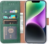 BixB bookcase iPhone 14 hoesje met pasjeshouder Wallet case booktype - Groen