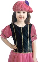 Pietenjurk Roze/Zwart – pieten kostuum kinderen – 2-delig – maat 110/116