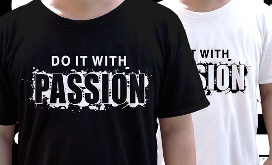 Tshirt - Passion - Maat XXL - Kracht - Wit
