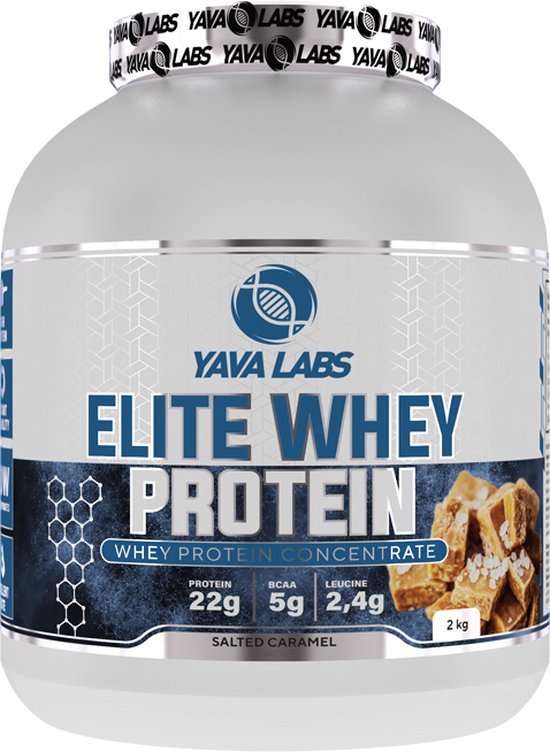 Yava Labs Elite Whey Protein Salted Caramel 22 gram protein per
