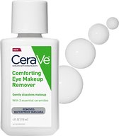 CeraVe Oogmake-up Remover - Waterproof make-up remover met hyaluronzuur en ceramiden - Niet-comedogeen, geurvrij, niet-vettig - 118ml