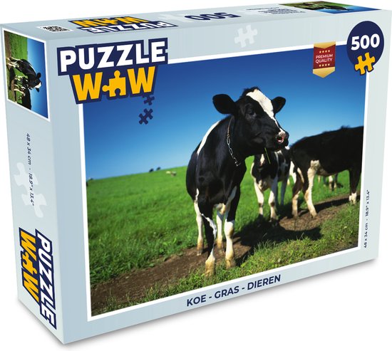 Puzzle Vache - Herbe - Animaux - Puzzle - Puzzle 500 pièces