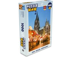 Puzzel Dom - Keulen - Kerstmarkt - Legpuzzel - Puzzel 1000 stukjes volwassenen - Kerst - Cadeau - Kerstcadeau voor mannen, vrouwen en kinderen