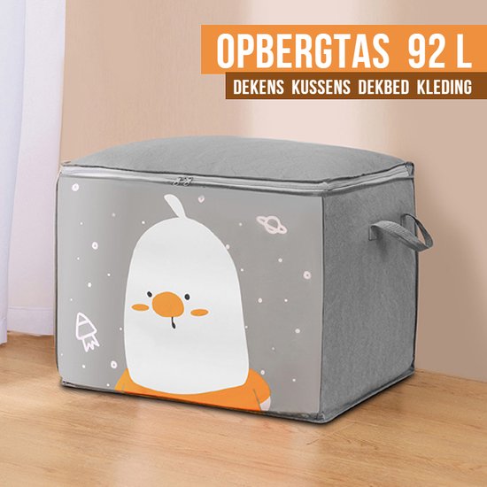 Allernieuwste Deken Opbergtas 92 L Organizer met Rits - Opbergbox Voor  Dekens,... | bol