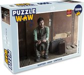 Puzzel Koffer - Man - Vintage - Legpuzzel - Puzzel 1000 stukjes volwassenen