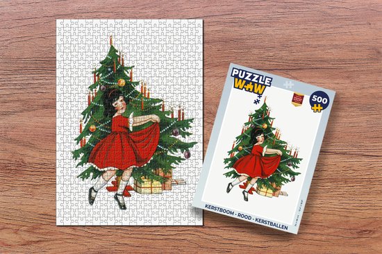 Puzzle Sapin de Noël - Art - Boules de Noël - Noël - Puzzle - Puzzle 500 Pièces