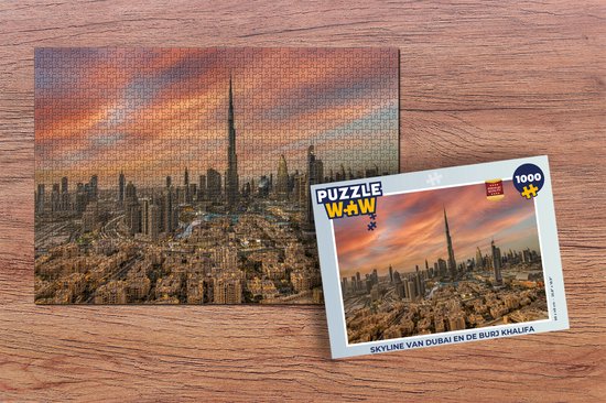 Puzzle Skyline of Dubai and the Burj Khalifa - Puzzle - Puzzle 1000 pièces adultes - Sinterklaas cadeaux - Sinterklaas pour les grands enfants