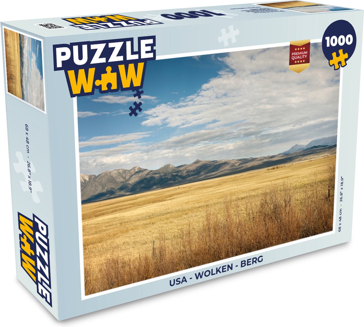 Nadruk grijs Wasserette Puzzel USA - Wolken - Berg - Legpuzzel - Puzzel 1000 stukjes volwassenen -  Sinterklaas... | bol.com