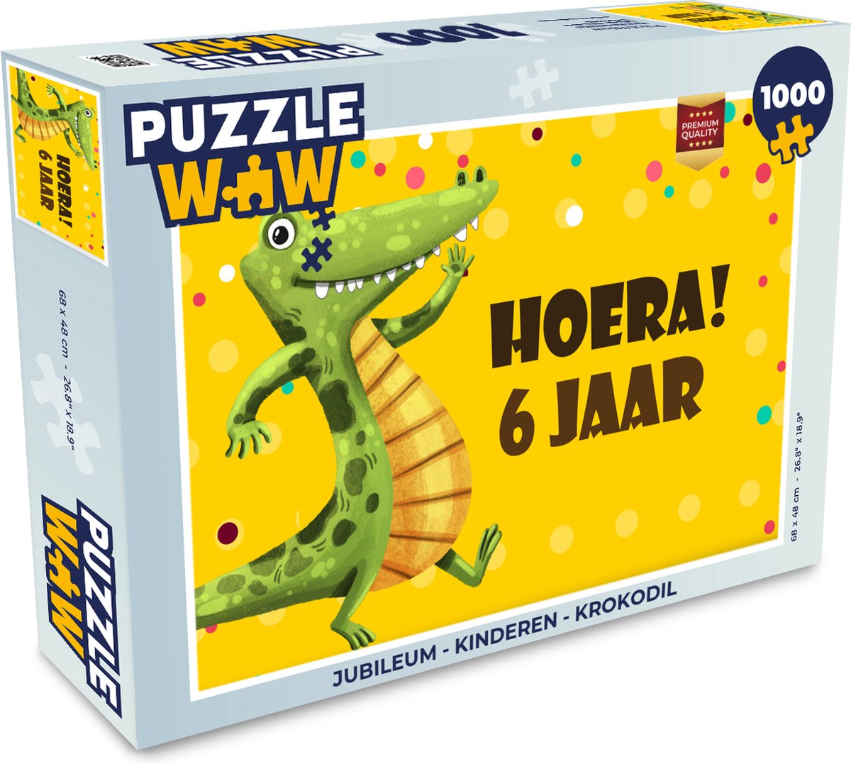 Puzzel Jubileum - Kinderen - Krokodil - Legpuzzel - Puzzel 1000 stukjes volwassenen