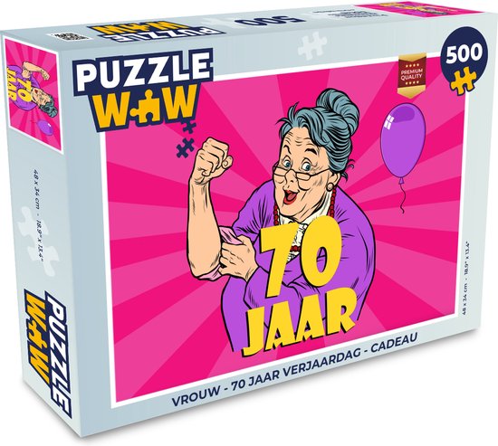 Puzzel Vrouw - 70 Jaar verjaardag - Cadeau - Legpuzzel - Puzzel 500 stukjes  | bol.com