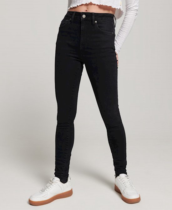 Superdry Vintage High Rise Skinny Jeans Zwart 24 / 30 Vrouw
