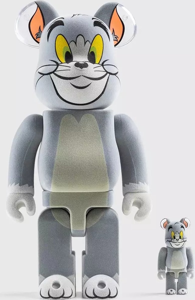 400% & 100% Bearbrick set - Tom Flocky edition (Tom & Jerry) | bol.com