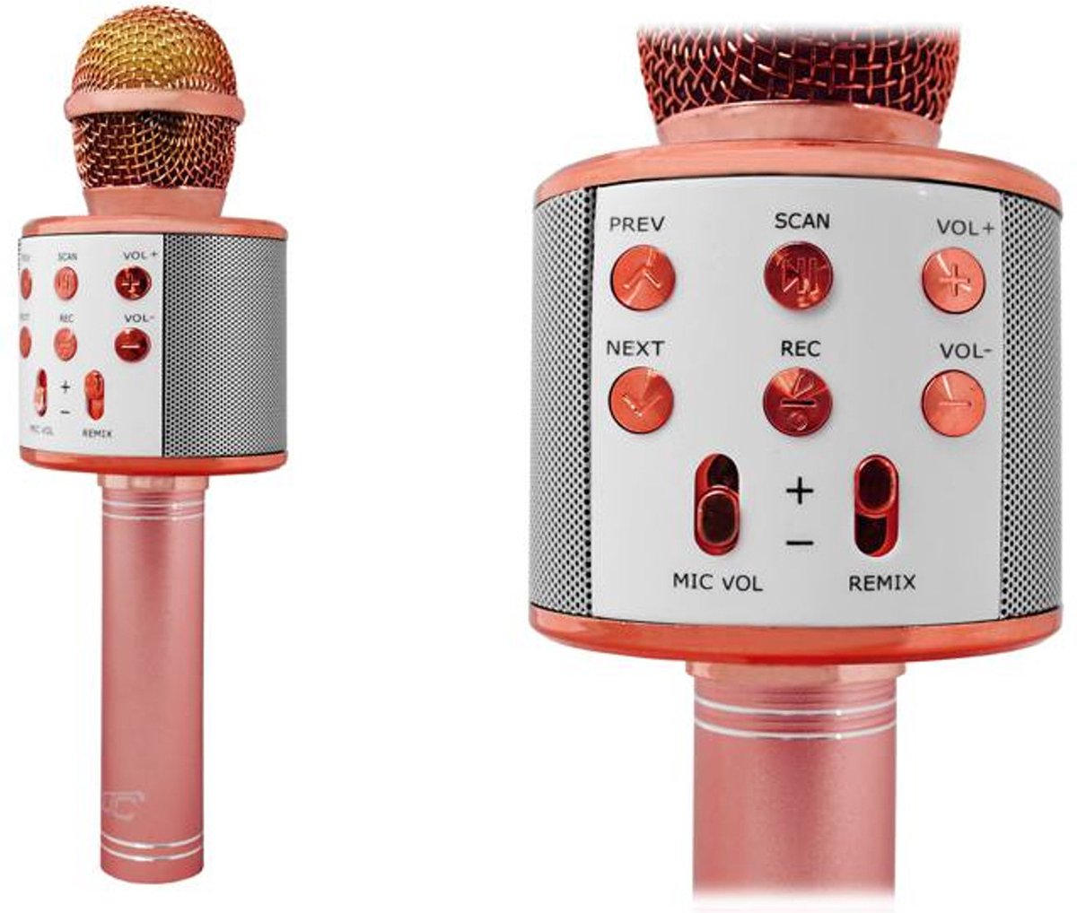 Bluetooth-microfoon met LTC MIC100-luidspreker - Roze/Goud