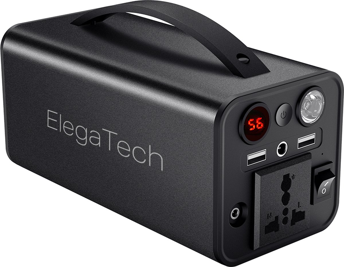 ElegaTech 43.200 mAH AC DC Powerbank 180W voor Laptops en Mobiele telefoons