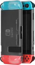 Hoes Geschikt voor Nintendo Switch Case Bescherm Hoesje Hard Cover Shockproof - Case Geschikt voor Nintendo Switch Hoes - Transparant