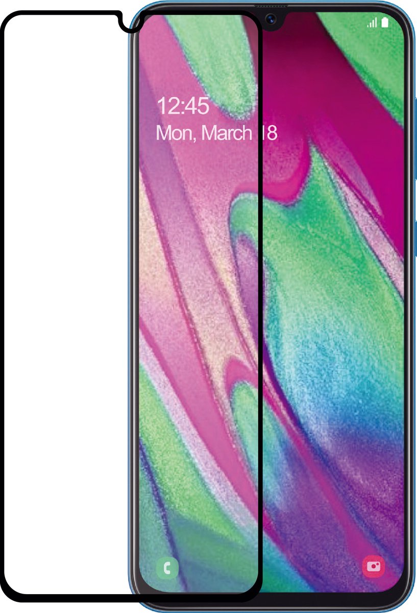 Azuri screenprotector flat tempered glass RINOX ARMOR - Voor Samsung Galaxy A40 - Zwart