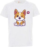 T-shirt sport Kinder / Chien / T-shirt sport blanc / M