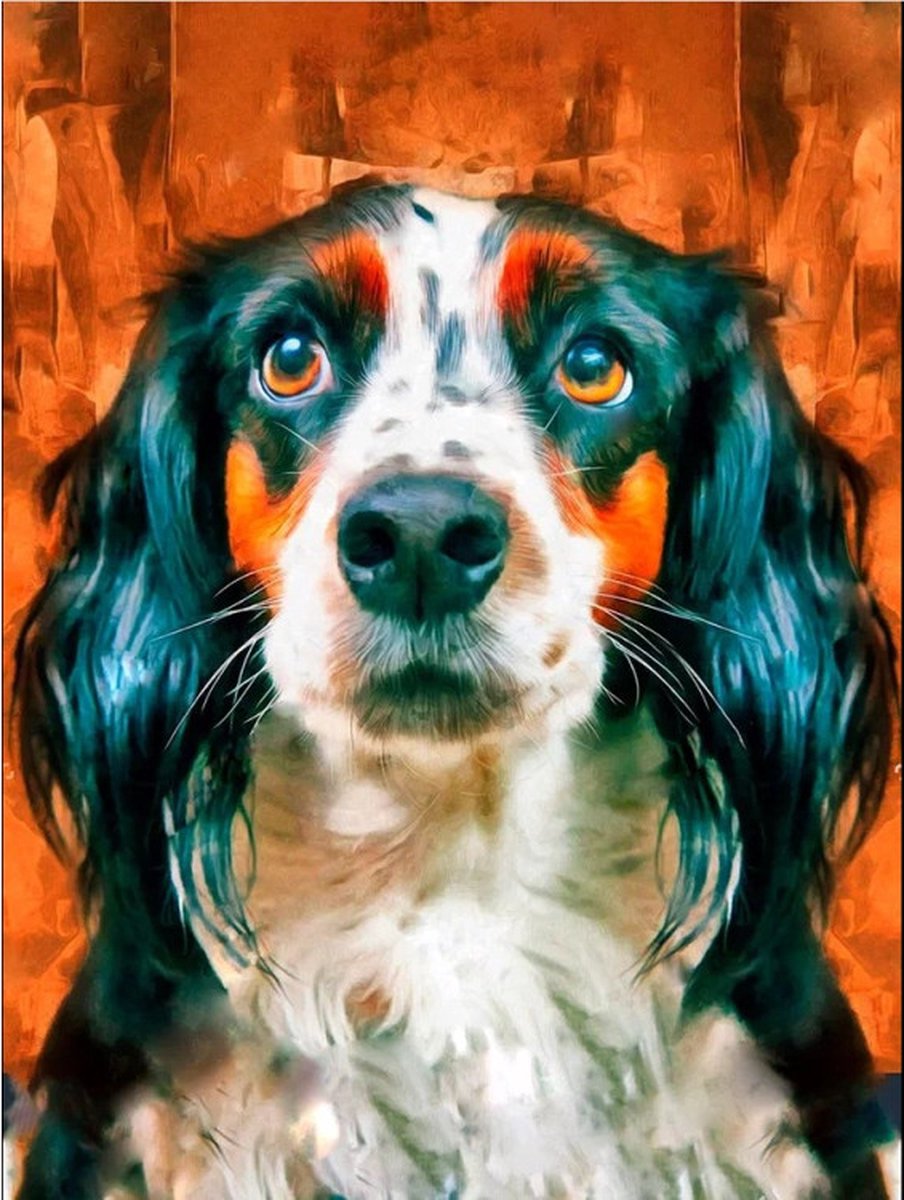 Wizardi Diamond Painting Kit Loyal friend WD3027