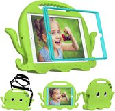 Tablet hoes kinderen met screen protector en schouderriem - octopus groen - iPad 10.2 inch en 10.5 inch tablet cover kids