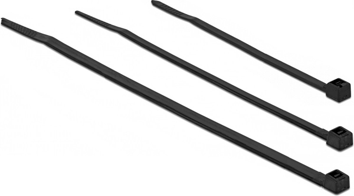 Tie-wraps 100/150 x 2,5mm / zwart (2x 30 stuks) + 200 x 3,5mm / zwart (25 stuks) - UV resistent