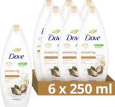 Dove Pampering Sheabutter & Vanille Douchegel - 6 x 250 ml - Voordeelverpakking