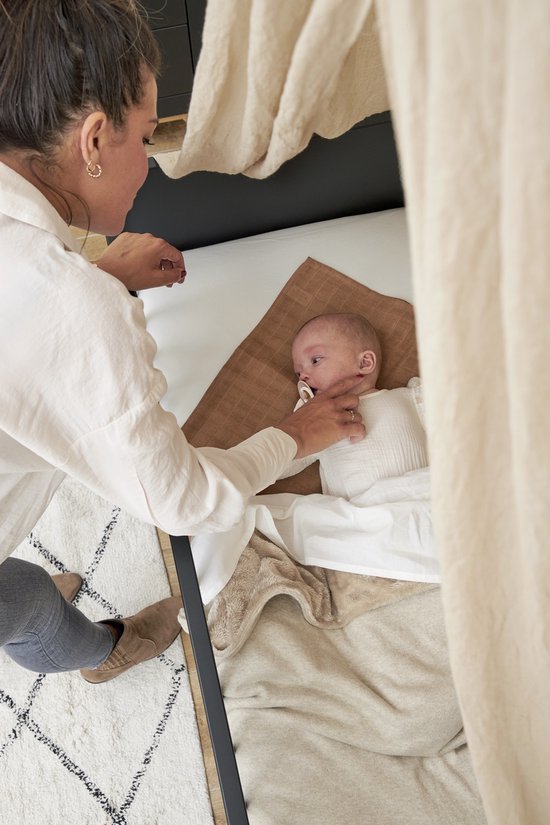 Meyco Baby Knit Basic teddy wiegdeken - sand melange - 75x100cm - 2.0 TOG van Meyco — afbeelding 4