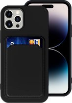 Étui porte-cartes pour iPhone 14 Pro Max - Étui portefeuille - Zwart