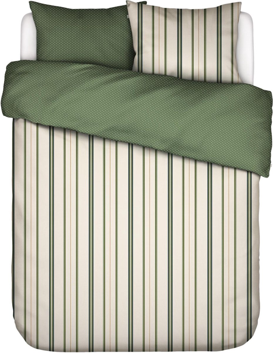 ESSENZA Meryl Dekbedovertrek Pure olive - Lits-Jumeaux - 240x200/220 cm