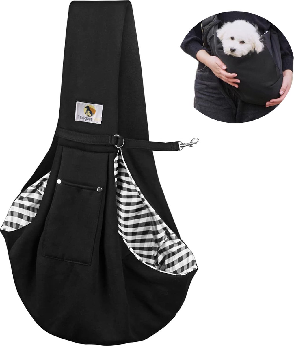 Bol.com Maligaya Pets Draagtas Hond - Hondentas - Draagzak Hond – Hondendraagtas - Draagtas voor Honden - Dierendraagtas - Zwart... aanbieding