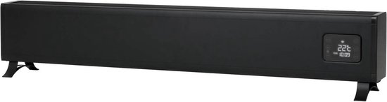 Eurom Alutherm Baseboard 2000 Black W-Fi Convectorkachel - 2000 Watt - 65  m3 | bol.com