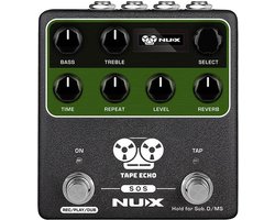 Tape echo delay pedaal NUX NDD-7 met tempo en sping reverb