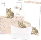 Bekking & Blitz - Briefpapier - 10 vellen briefpapier - Inclusief enveloppen – Kunst – Uniek design – Dieren – Katten – Franciens katten - Franciens Kittens - Francien van Westering