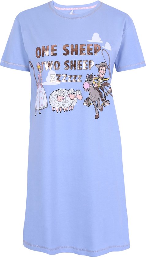 Blauw nachthemd met korte mouwen en een afbeelding van Toy Story - DISNEY / XS