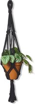 Plantenhanger 'Funky' Zwart - 75 cm - Katoen - Macramé - Handgemaakt in Nederland - Let op: Excl. Pot - Inclusief Verzendkosten