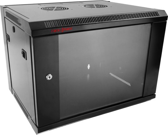 RackMatic - Armoire rack murale 19" 9U 570x450x520mm mur SOHORack démonté DIY noir par RackMatic