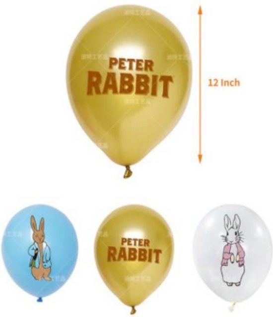 Peter Rabbit -konijn- ballonnen-18 stuks-thema feest -verjaardag -